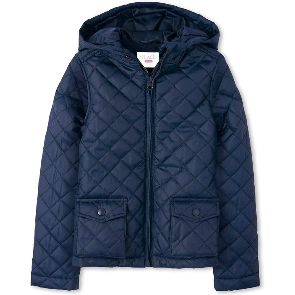 Girls Quilted Hooded Jacket Tidal Medium‎ – The Children's Place New With Tags
